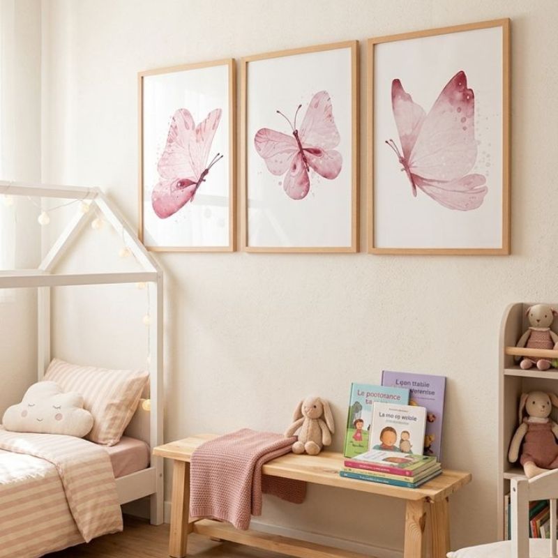 PINK BUTTERFLY SITE Trio Pink butterfly